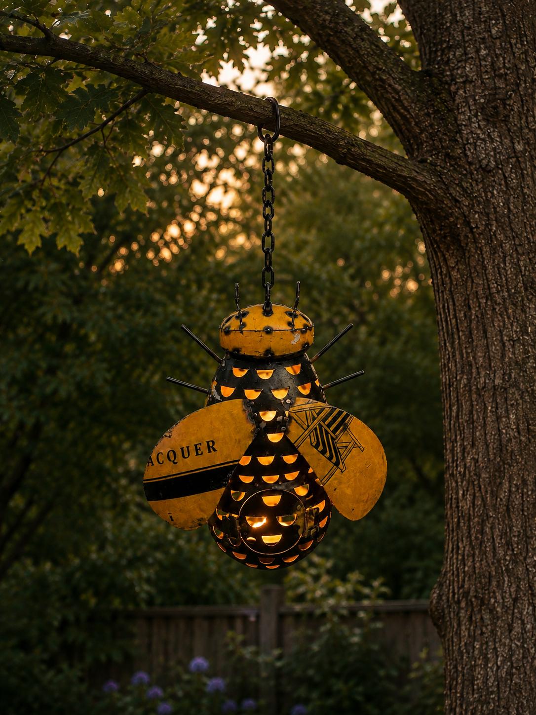 PRE-ORDER - Recycled Iron Hanging Bee