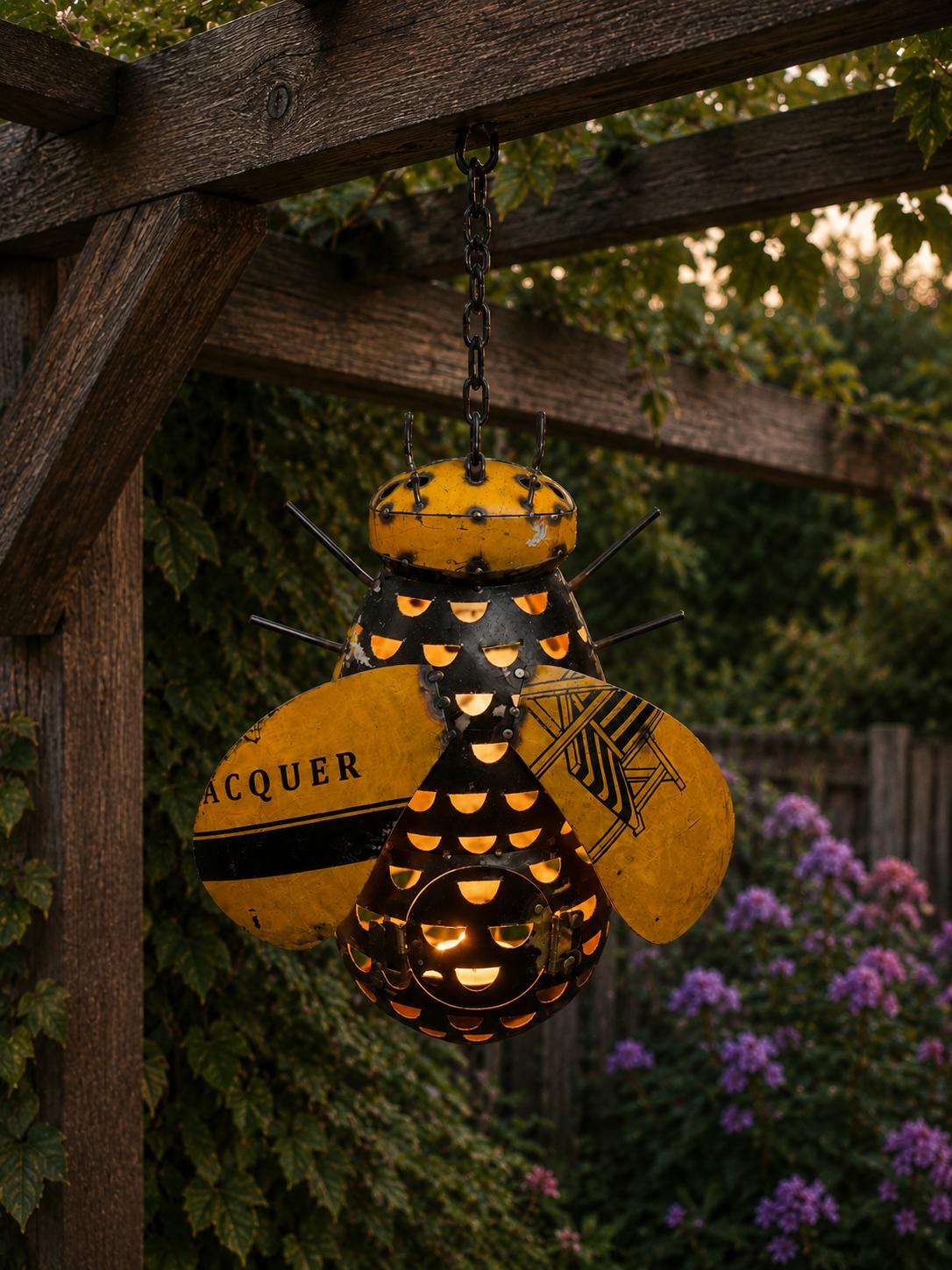 PRE-ORDER - Recycled Iron Hanging Bee
