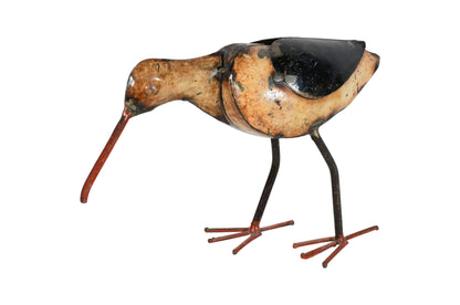 Indian Artisan Made Recycled Iron Sandpiper Garden Decoration Figure
