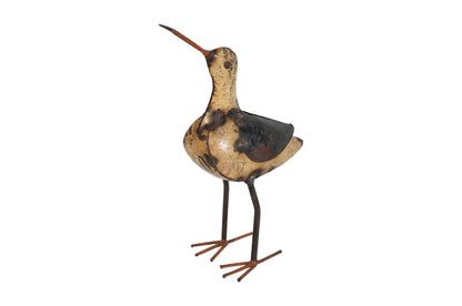Indian Artisan Made Recycled Iron Sandpiper Garden Decoration Figure