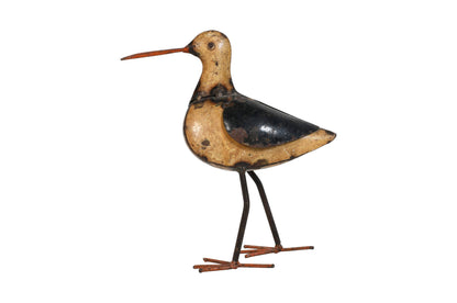 Indian Artisan Made Recycled Iron Sandpiper Garden Decoration Figure