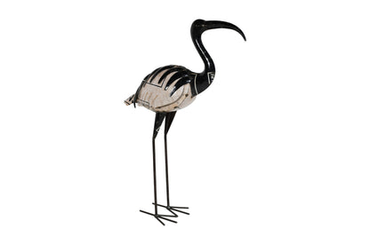 Indian Artisan Made Recycled Iron Ibis Bird Garden Decoration Figure