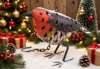 Recycled Iron Hanging Robin
