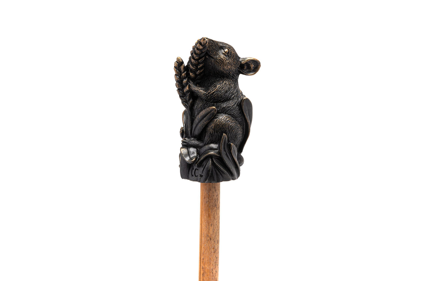 Set of 5 Animals & Insects Cane or Stake Toppers Barn Owl, Harvest Mouse, Dragonfly, Hare, Wren