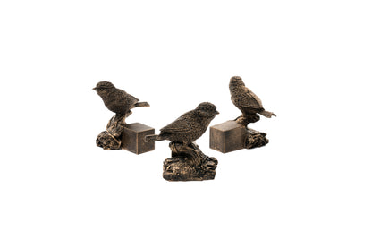 Blue Tit On Log Plant Pot Feet - Set of 3