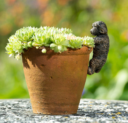 Antique Bronze Coloured Cockapoo Pot Buddy Plant Pot Hanger