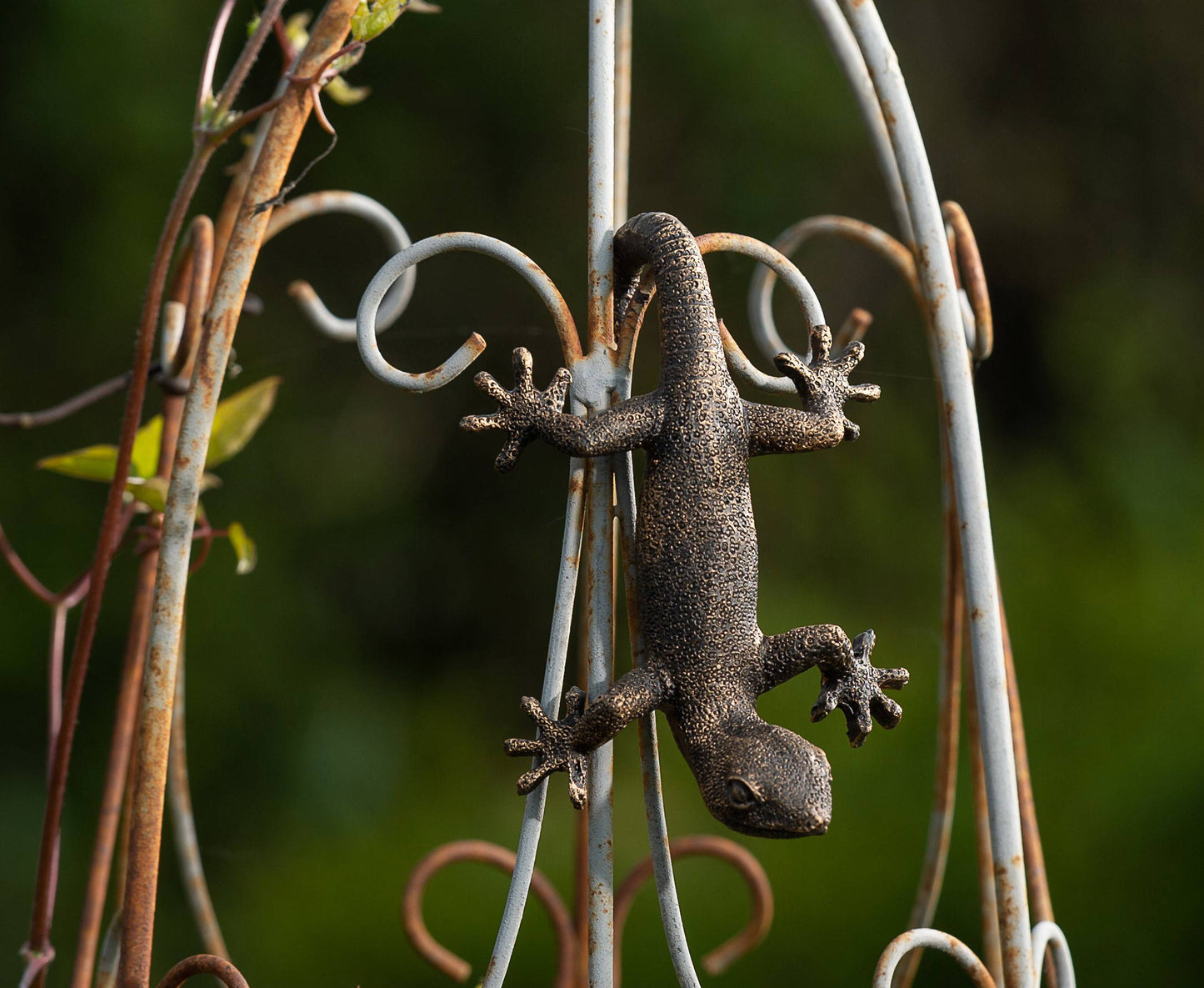 Antique Bronze Coloured Gecko Pot Buddy Plant Pot Hanger