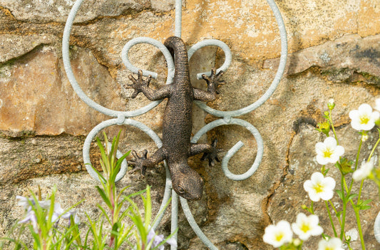 Antique Bronze Coloured Gecko Pot Buddy Plant Pot Hanger