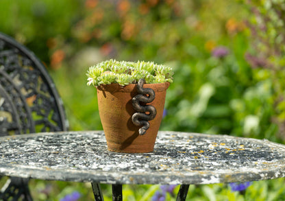 Antique Bronze Coloured Boa Constrictor Pot Buddy Plant Pot Hanger