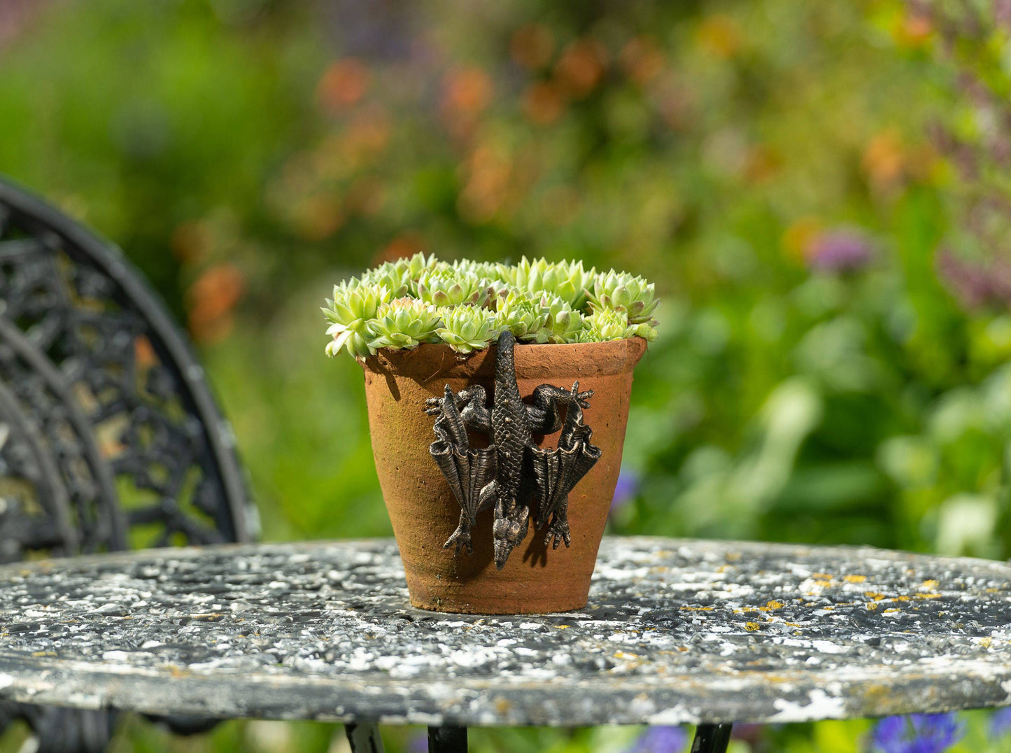 Antique Bronze Coloured Dragon Pot Buddy Plant Pot Hanger