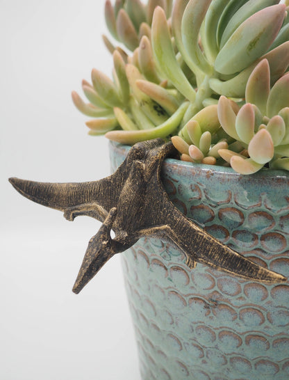 Velociraptor, Triceratops, Pteranodon Set of Three Pot Buddies Plant Pot Hangers