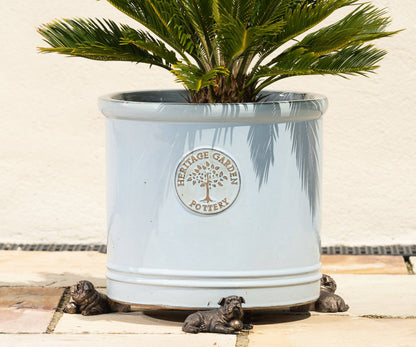 Resting British Bulldog Plant Pot Feet - Set of 3
