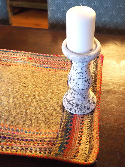 Munja And Reclaimed Fabric Eco Table Runner