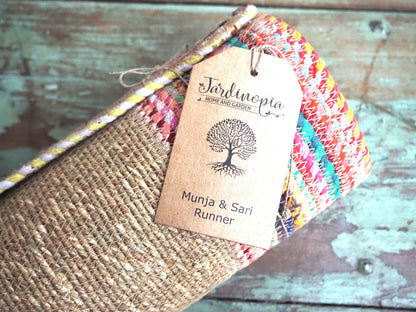 Munja And Reclaimed Fabric Eco Table Runner