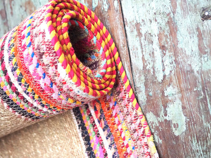 Munja And Reclaimed Fabric Eco Table Runner