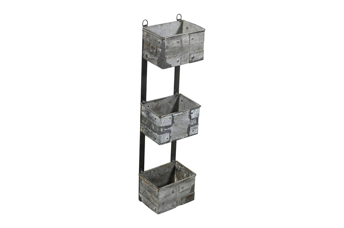 Reclaimed Iron Heavyweight Ammo Tin Style Wall Planter