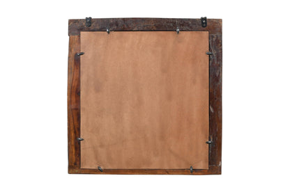 Fine Antique Indian Teak Wood Shutter Window Mirror