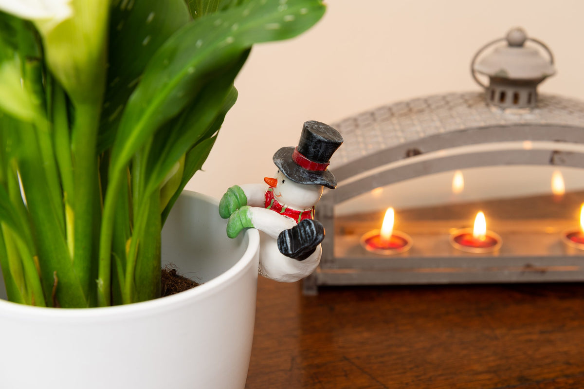 Pot Buddies Christmas Snowman Plant Pot Hanger