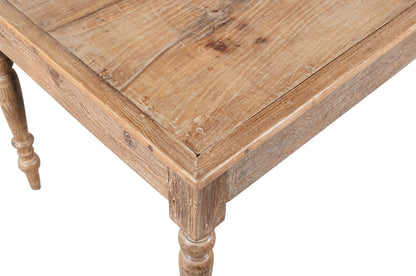 Antique Indian Teak Wood Lime Washed Kitchen Table