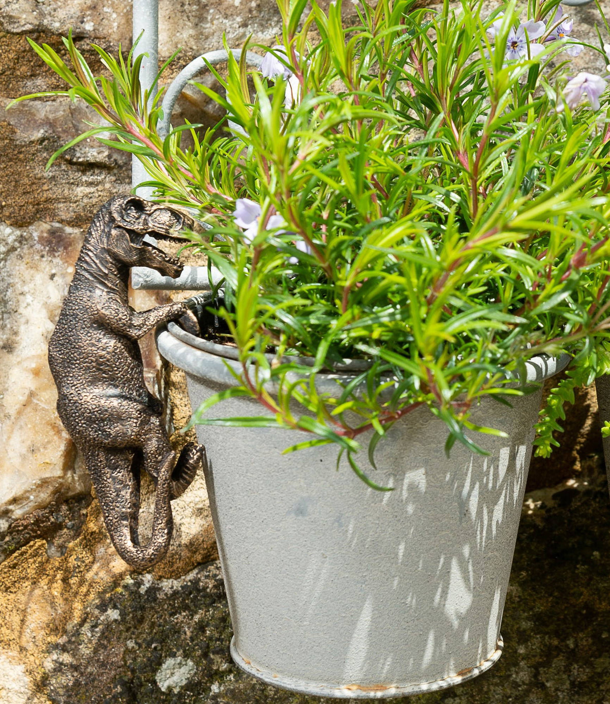 Trex, Stegosaurus, Brachiosaurus Set of Three Pot Buddies Plant Pot Hangers