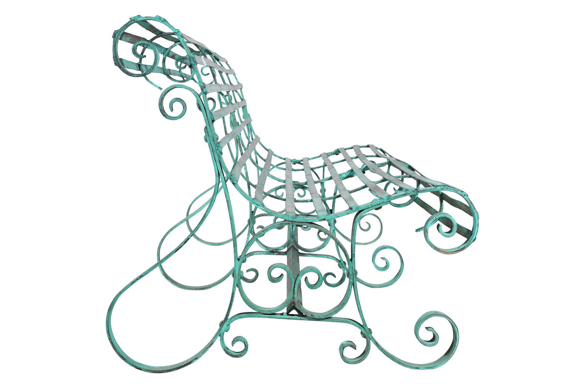 Antique Indian Victorian Cast Iron Park Or Garden Bench