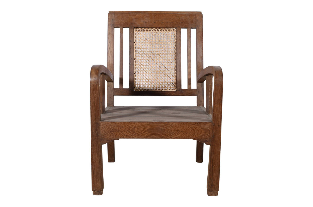 Set Of 4 Antique Indian Teak Wood Plantation Chairs