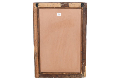 Antique Indian Teak Wood Shutter Windows Mirror