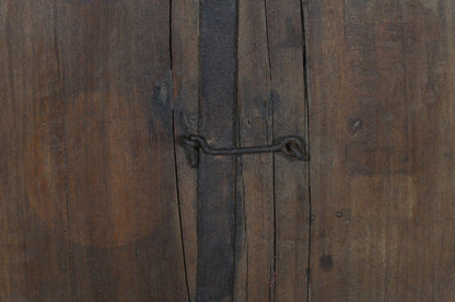 Antique Indian Teak Wood Shutter Windows Mirror