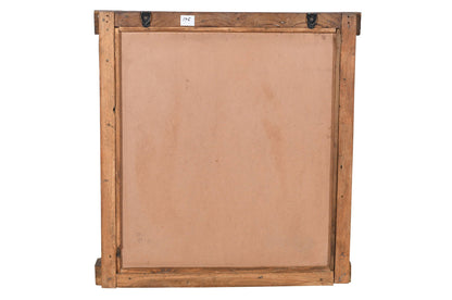 Antique Indian Teak Wood Shutter Windows Mirror