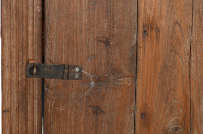 Antique Indian Teak Wood Shutter Windows Mirror