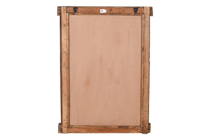 Antique Indian Teak Wood Shutter Windows Mirror