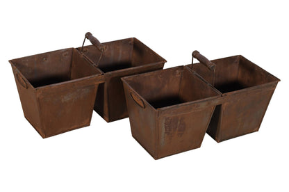 Vintage Indian Iron Double Carriage Pots