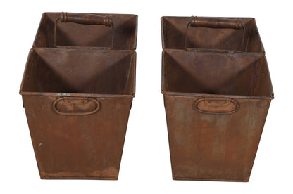 Vintage Indian Iron Double Carriage Pots