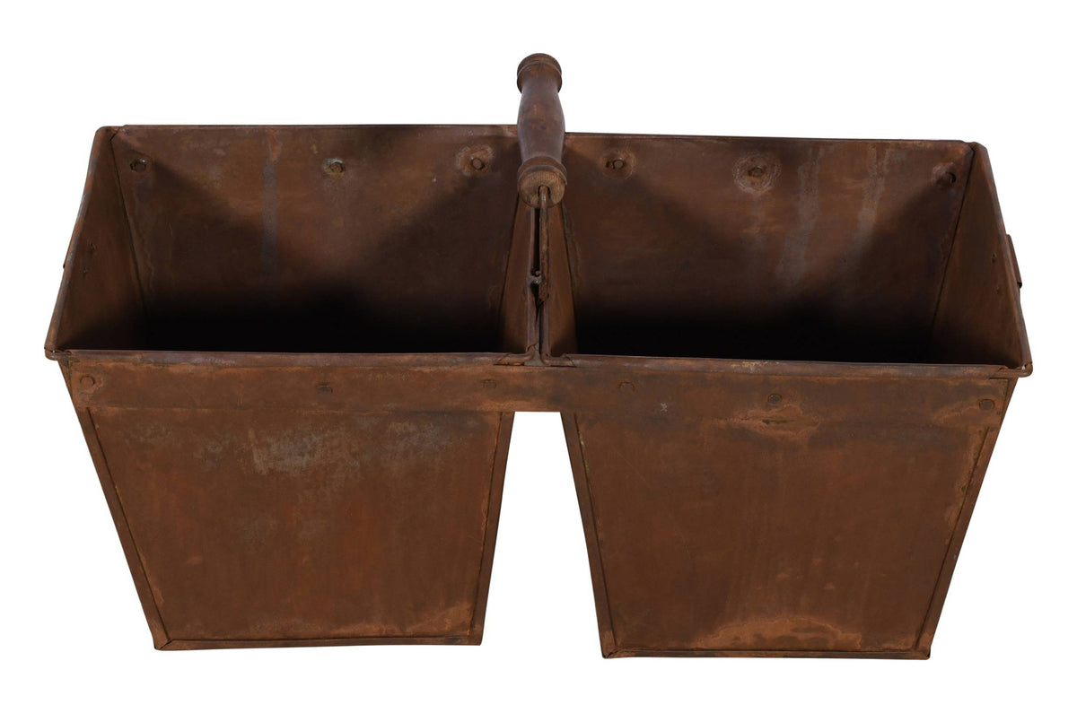 Vintage Indian Iron Double Carriage Pots