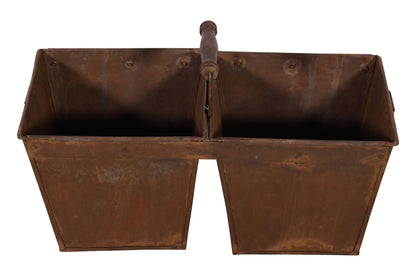 Vintage Indian Iron Double Carriage Pots