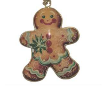 Enamel And Iron Hanging Gingerbread Man Decoration