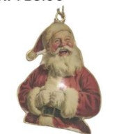 Enamel And Iron Hanging Santa Decoration