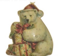 Enamel And Iron Hanging Polar Bear Decoration