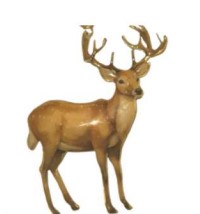 Enamel And Iron Hanging Reindeer Decoration