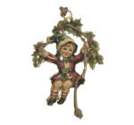 Enamel And Iron Hanging Child Decoration