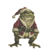 Enamel And Iron Hanging Frog Decoration
