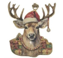 Enamel And Iron Hanging Reindeer Decoration