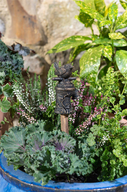 Wren On Tap Cane or Stake Topper