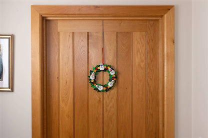 Handmade Felt Wreath Christmas Door Hanging Decoration - 21 cm