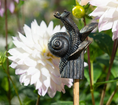 Snail On Hosta Cane or Stake Topper