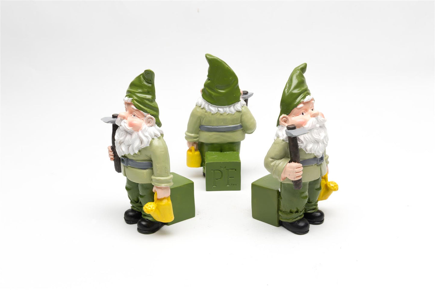 Standing Gnome With Watering Can Plant Pot Feet - Set of 3