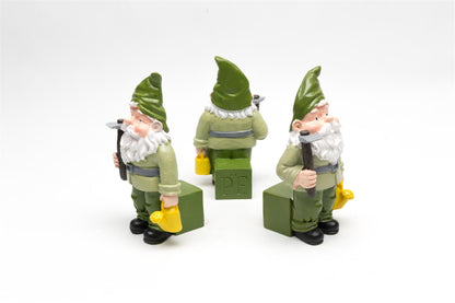 Standing Gnome With Watering Can Plant Pot Feet - Set of 3