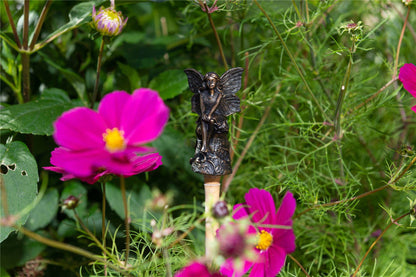 Fairy Sitting On Tree Stump Stake or Cane Topper