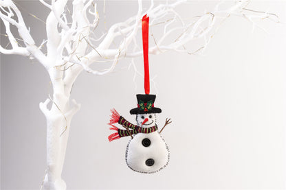 Handmade Felt Snowman Christmas Tree Hanging Decoration -11.5 cm