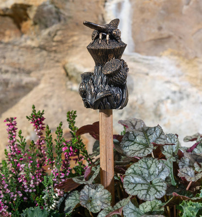 Bee On Thistle Cane or Stake Topper